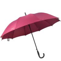 [天堂伞]直杆超大双三人自动雨伞晴雨两用一甩干全钢伞男女 酒红色 125cm