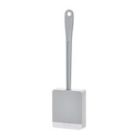 多功能壁挂硅胶马桶刷套装夹缝软胶长柄家用厕所清洁无死角免打孔 灰色1个