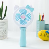 USB小风扇迷你可折叠可充电手持学生大风力便携式宿舍小型电风扇 普通款蓝色 1200毫安锂电池+USB充电线