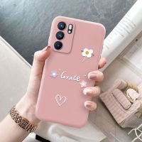 OPPOreno6手机壳女新款防摔5g全包边reno5pro男生硅胶磨砂的软套 藕粉色[爱心小花]单壳 reno6
