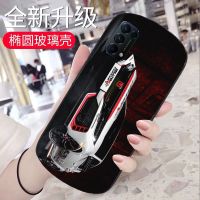 OPPOReno5K手机壳男椭圆跑车5Pro+个性防摔4se/3Pro全包边玻璃女 本田思域 OPPO Reno Z