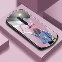 OPPOReno2手机壳椭圆玻璃Reno2z保护套补妆镜子女款防摔时尚潮 Reno2z(单壳) 椭圆镜面[蓝色-生活嘛]
