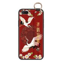 OPPO R15X手机壳女R15标准版a15古风 R15星云版斜挎R15梦镜版防摔 OPPO R15X 蓝底仙鹤-腕带壳