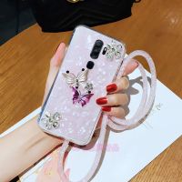 OPPOA11手机壳软硅胶防摔全包透明女款A11x手机套新款高级感耐脏 粉色贝壳+紫蝴蝶+挂绳 OPPO A11