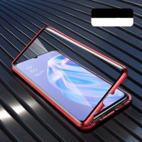 OPPO A11x手机壳OPPO a11/k5/a9x保护套防摔磁吸全包男女钢化膜 红色-双面玻璃全包 oppo k5