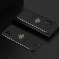 OPPOreno5pro手机壳无边框枫叶保护套磨砂超薄男款简约半包硬壳 无边框-经典黑[单壳] oppo reno5