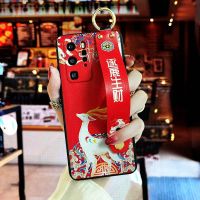 oppo K9s手机壳A9腕带A77镜头全包A93潮牌Findx3Pro挂绳女款 吉祥红-逐鹿生财腕带[单壳] oppo