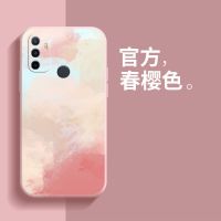 OPPOa32手机壳款油画潮牌镜头全包防摔液态硅胶软壳魔方直边3月 OPPO A32[无膜] 液态魔方-[春婴水彩油画]