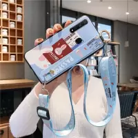 OPPO A8手机壳PDBM00保护套OPPO A8软壳腕带斜挎挂绳支架防摔女款 [萌兔]单壳 OPPO A8