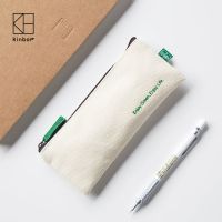 KINBOR学生笔袋 帆布韩国创意简约女生文具铅笔袋 随身收纳手包