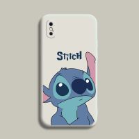 潮牌苹果X手机壳XS液态硅胶苹果XSMax全包防摔XR男女款创意史迪仔 古董白[呆萌史迪仔] 苹果 X/XS