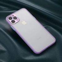 苹果12透明手机壳金属镜头全包软边防摔7/8/X/XR/11promax透明壳 香芋紫+(高清膜) 苹果7P/8P(5.