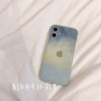 日韩渐变创意透明带支架保护x苹果12iPhone11手机壳8plus方边个性 单渐变壳 苹果12mini