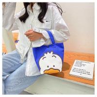 面包超人手提袋妈咪包帆布包便当包收纳袋学生背包可爱卡通包包 蓝色一个大鸭头