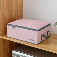 装衣服收纳箱布艺折叠式储物箱宿舍衣柜学生家用牛津布整理盒子筐 公主粉 小号棉被袋[可放5斤被子]