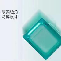 苹果蓝牙耳机airpods1/2/3代小果冻壳水晶立方硅胶软壳TPU保护套 墨绿色