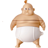 可爱小胖子AirPods pro苹果2/3代蓝牙耳机套创意卡通硅胶保护适用 站立小胖子+挂钩 AirPods1/2代通用