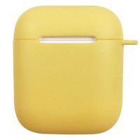 苹果Airpods1代无线蓝牙耳机套TPU软个性潮人标志新款二2代保护套 浅黄耳机套