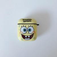 海绵宝宝苹果AirPodsPro保护套派大仙2/3代蓝牙耳机磨砂套壳卡通 黄底海绵宝宝+钥匙扣 AirPods1-2代(