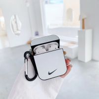 潮牌耐克勾AirPods1/2代保护套个性苹果3代Pro无线蓝牙耳机壳情侣 白色耐克+铁扣 AirPods1/2代