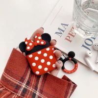 可爱米妮米奇airpods保护套2代苹果无线蓝牙硅胶耳机盒pro3代软壳 米妮+挂绳 苹果AirPods1/2代