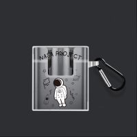fiil cc2耳机保护套透明无线耳机套硅胶创意卡通宇航员防摔耳机盒 FIIL CC2 透明太空人+挂钩