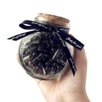 圣诞节礼物ins走心胶囊情书爱情胶囊diy手工生日礼物特别表白男友 99颗黑色胶囊 胶囊+瓶+笔