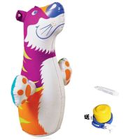 升级款!健身成人儿童充气拳击柱不倒翁充气沙袋泄愤玩具加厚 94厘米小老虎 合适14岁以内儿童