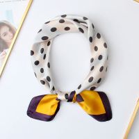 桑蚕丝小方巾高档真丝丝巾时尚百搭小丝巾韩版气质小领巾 星光点点-紫