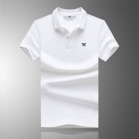 IE AMN夏季短袖t恤男印花polo衫修身翻领潮流帅气商务新款上衣男 翻领AM7257白色 (热售) M [90斤-1
