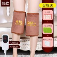 南极人电加热护膝粗盐热敷膝盖老寒腿关节炎热敷理疗包 短款护膝一对+盐袋+2药包+礼盒包装