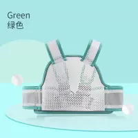 电动车儿童安全背带夏天宝宝电瓶摩托车小孩绑带骑车带娃防摔神器 白网绿边 [夜间反光条]