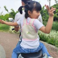 电动车儿童安全带摩托车宝宝背带绑带电瓶车小孩保护带防摔带腰带 安全升级版[凉爽透气米色]