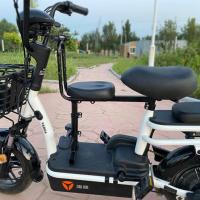 电动车儿童座椅前置电瓶车踏板车小孩座椅电动车宝宝婴儿安全座椅 全黑 座椅+扶手+脚踏