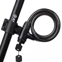 kheng山地车自行车单车摩托电瓶车电动车锁车锁钢缆锁防盗锁配件 1.2米