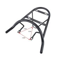 电动车小龟车后货架新款改装小绵羊大号外卖后靠背后尾箱架后尾翼 二代普通黑色(送螺丝)