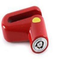 自行车碟刹锁安全防盗摩托车锁电动车锁碟片锁辐条钢丝锁骑行装备 红色碟刹锁