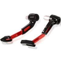 电摩托车刹车拉杆防摔杆川崎春风忍者小猴子KTM牛角护手罩通用 牛角护手B款红色