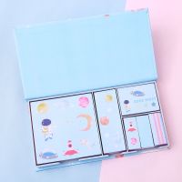 盒装便利贴学生n次贴可爱韩版便签记事本子套装组合可撕便宜文具 蓝色 - 浩渺宇宙
