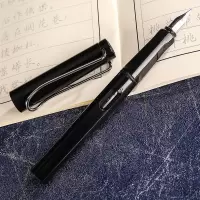 钢笔学生学习用品渐变色中小学生书写练字专用墨囊吸墨两用套装 WJ014 黑色 单支钢笔无赠品