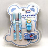 汉诺时尚男孩女孩可换囊可擦钢笔正姿练字三年级用铱金笔送荧光笔 送5个蓝色墨囊 3910男孩一套