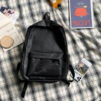 少女心书包女学生韩版双肩包ins超火古着双肩包百搭可爱帆布背包 黑色