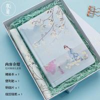 复古中国风手帐礼盒套装小清新文艺创意彩页简约手绘学生笔记本子 忆时烟雨A[送中性笔+明信片]