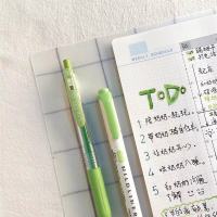 套装日本ZEBRA斑马中性笔JJ15彩色按动笔水笔中性笔学生签字笔0.5 (春绿色)2支装