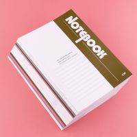 长江牛皮无线包背笔记本子A5B5记事清新简约练习学生作业本软面抄 20张/本A5(骑马钉款)白色内页 5本