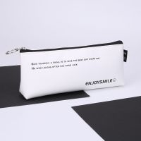 密码锁笔袋女孩初中简约韩版高中生大容量铅笔盒男生小学生文具盒 [常规]简约白(收藏商品送礼品)