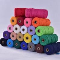 棉绳3mm彩色棉线绳手工diy棉绳彩色绳子编织绳编织挂毯装饰工艺绳 大红色 100米一卷