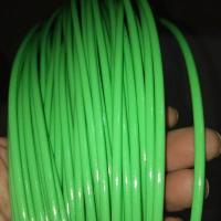 塑料编织藤条椅子茶几收纳筐材料PE圆扁片藤吊篮修补材料编制藤线 绿色圆空心藤4毫米