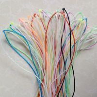 2毫米空心玻璃丝绳 打结好的水晶胶管彩色软塑料手工编织手绳 混色10条(怀旧价)