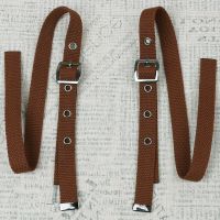 咖啡色背带裤上的背带带子女士帆布肩带铜圈调节扣2厘米缝纫背带 咖啡色 70cm
